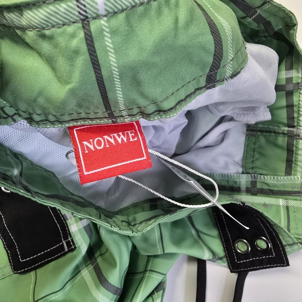 Nonwe Board Shorts Green Mens 28 Lined Swim - Picture 5 of 10